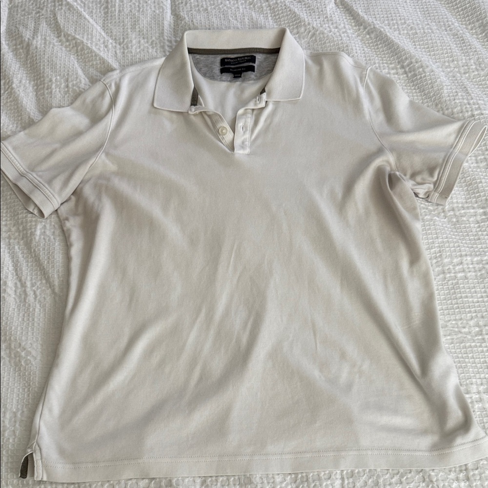 Banana Republic Cream Polo Shirt